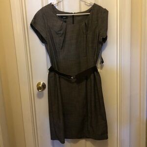 Gray Stretch Belted Dress Brand New!